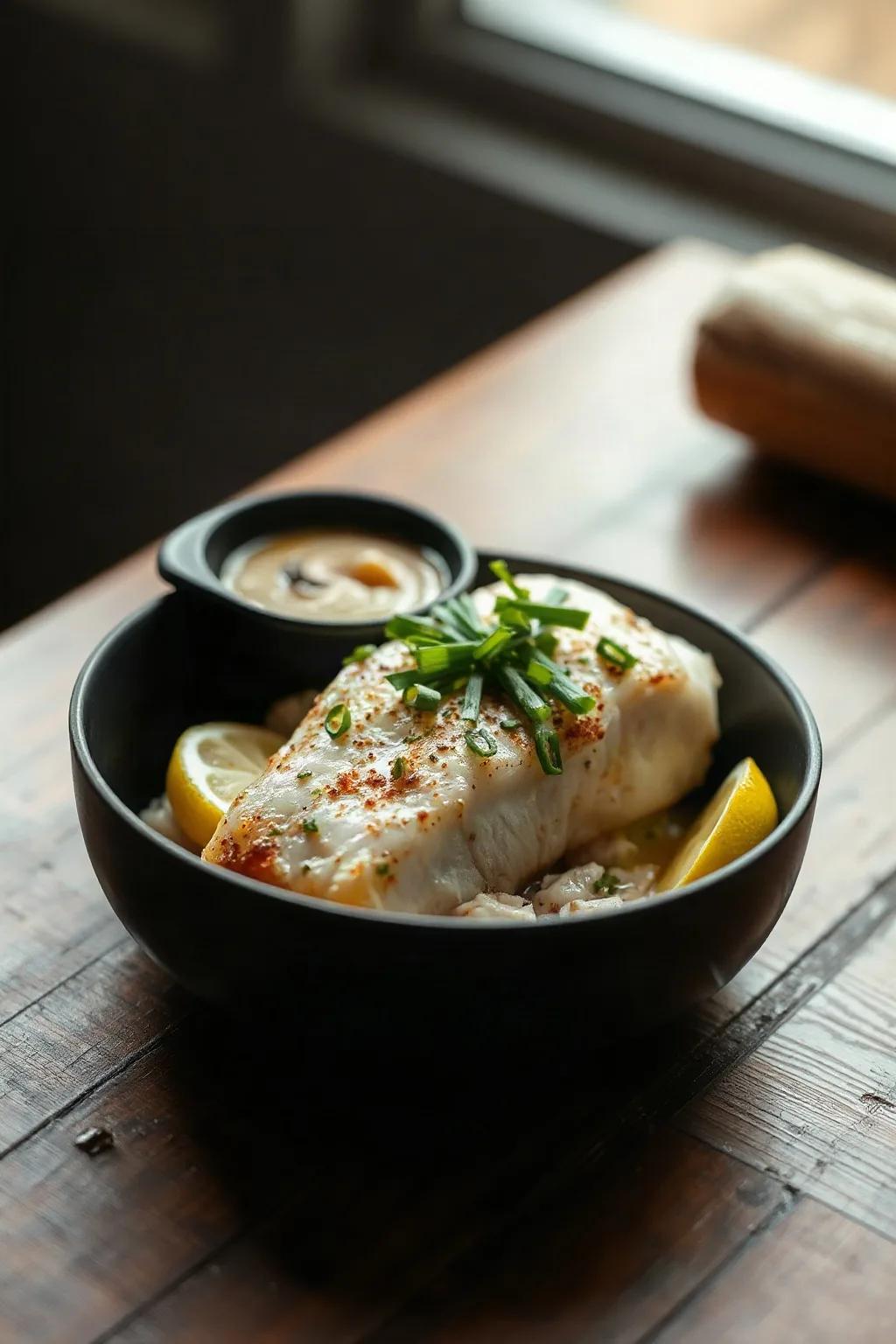 Cod with Lemon, Garlic, and Chives