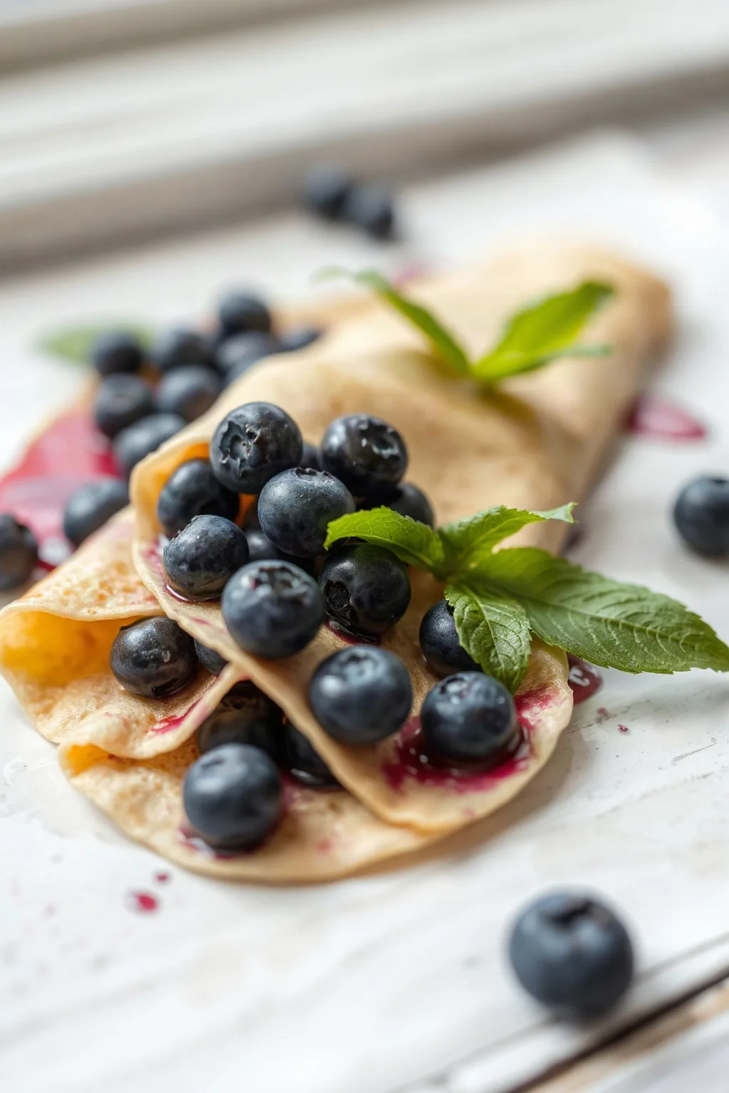 Crêpes aux bleuets délicieuses