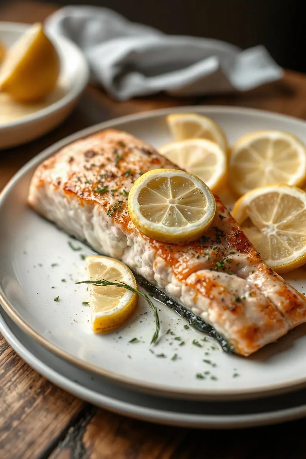 Lemon Garlic Air Fryer Salmon