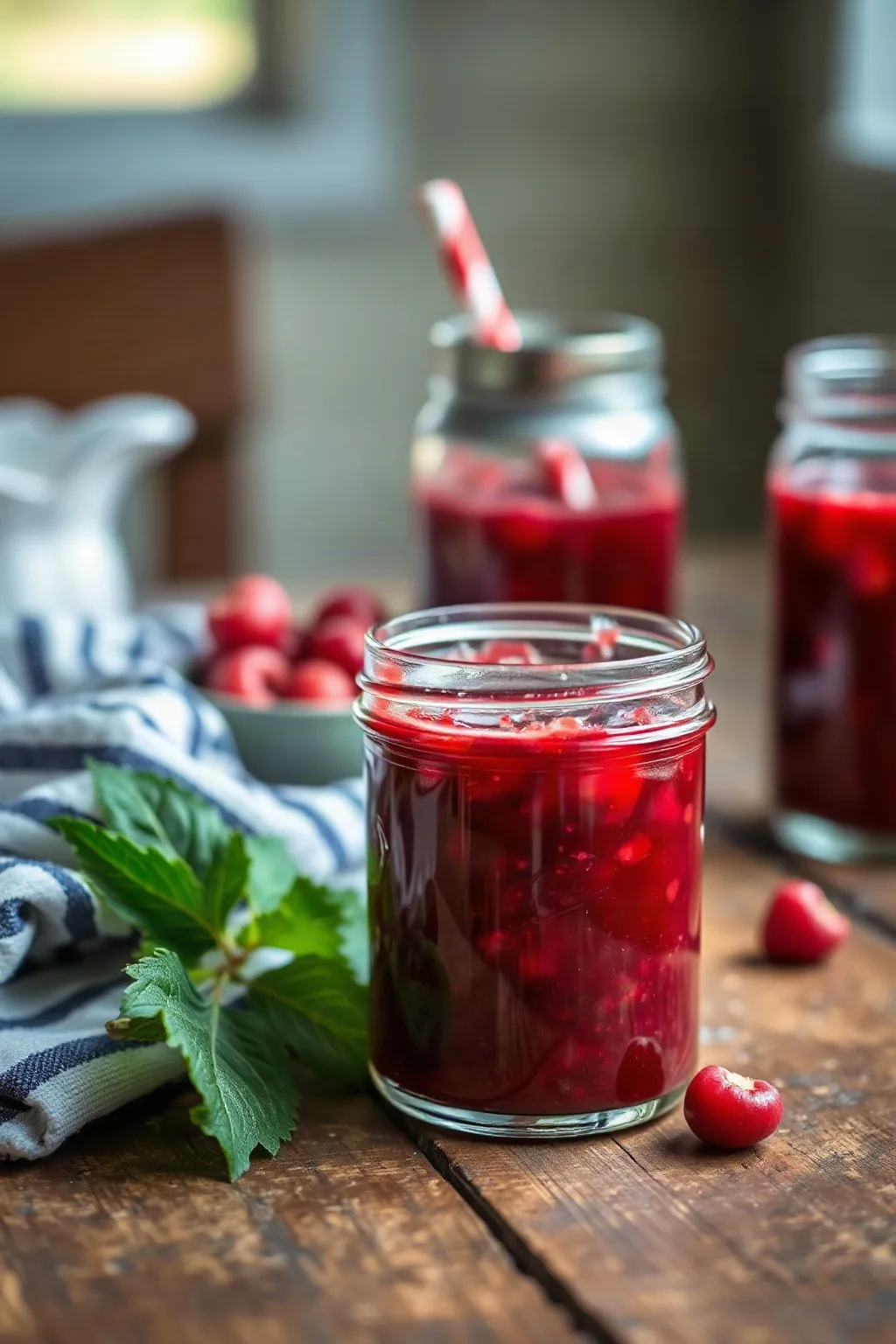 Confiture maison de rhubarbe et petits fruits