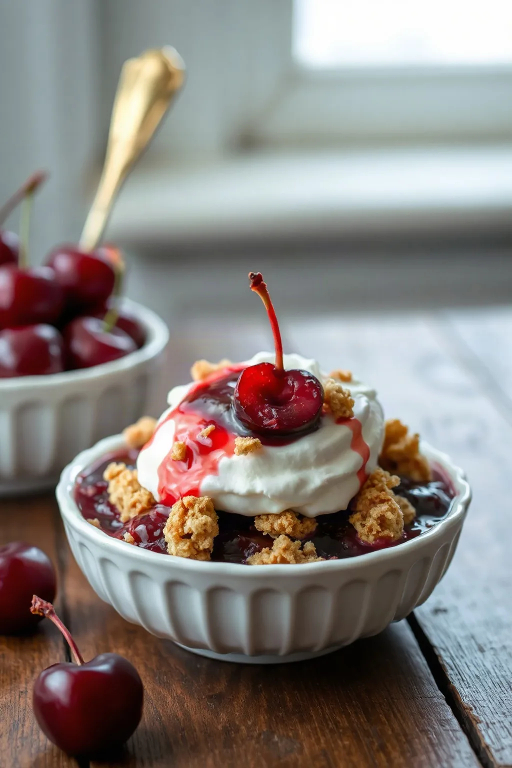 Postre Crujiente de Cereza