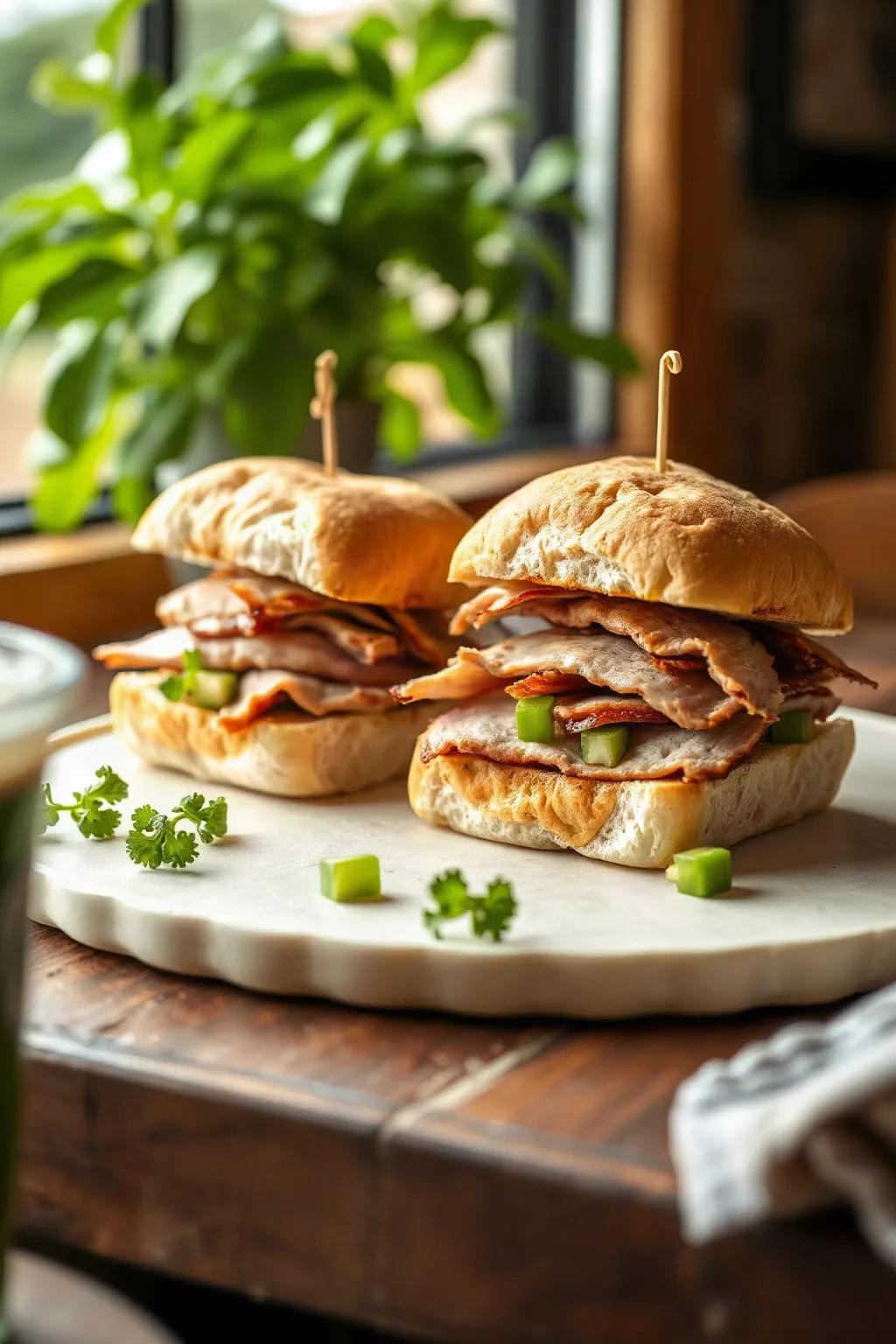 Sándwiches de Cerdo en Rodajas con Toque Ácido