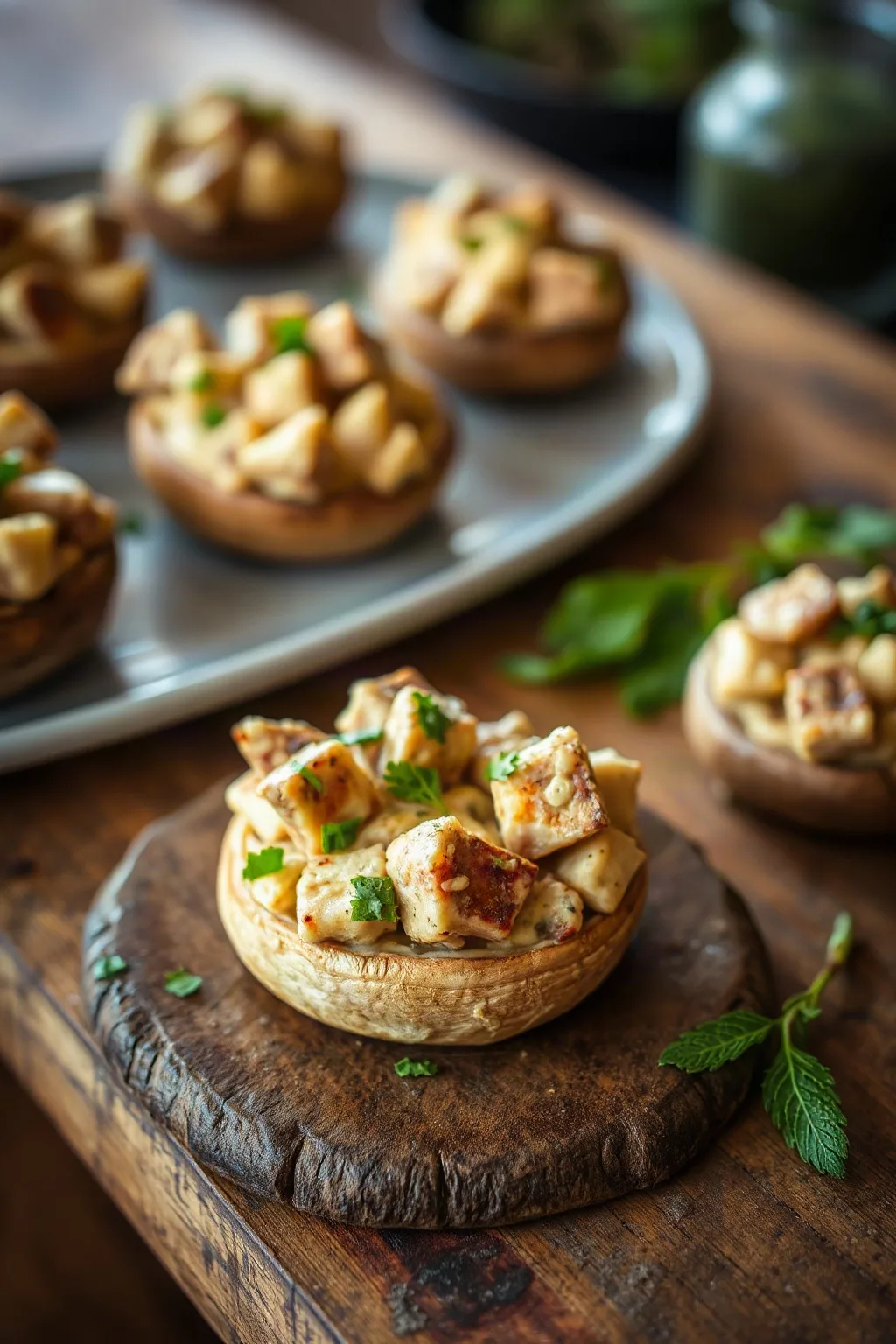 Champiñones Rellenos de Atún