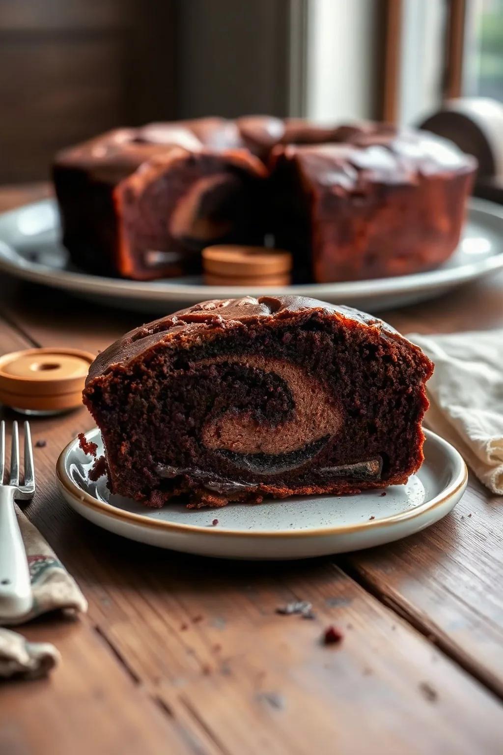 Dark Chocolate Swirl Pound Cake