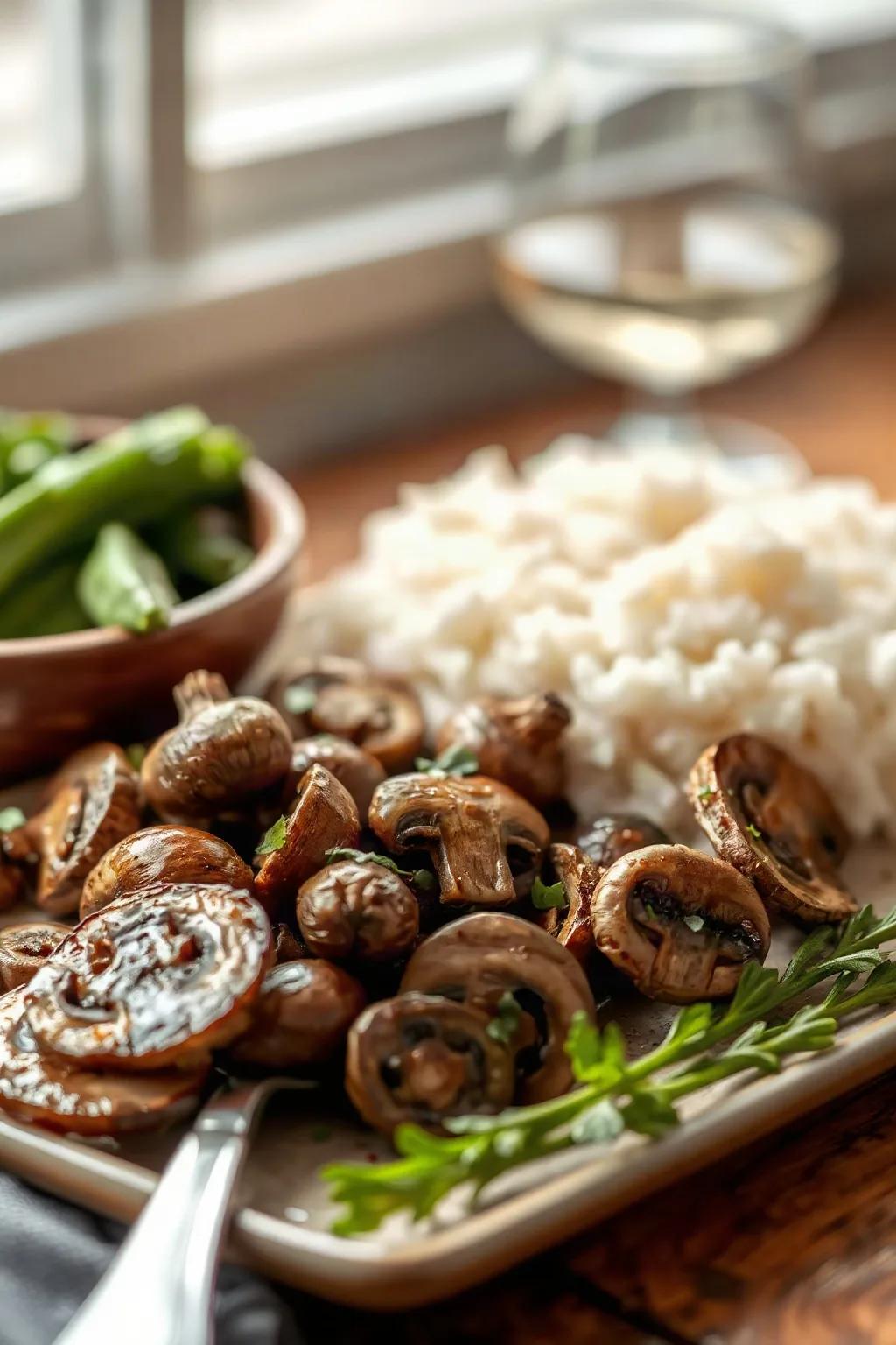Deliciosos Champiñones Salteados