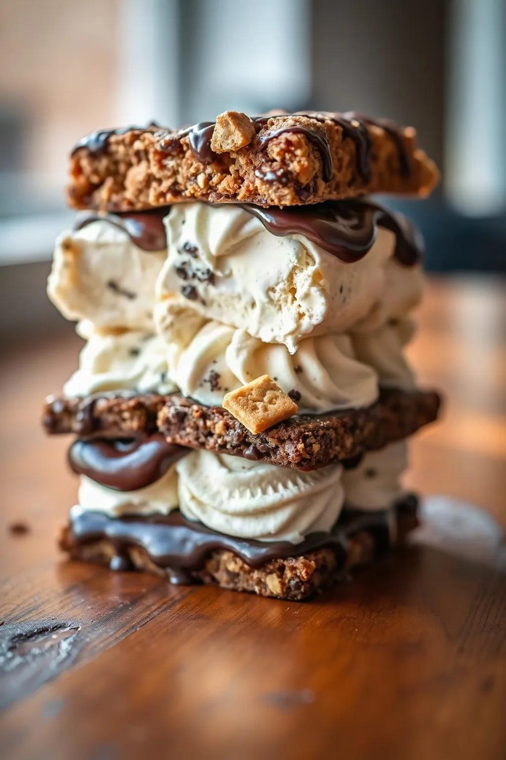Hot Fudge Ice Cream Bar Dessert