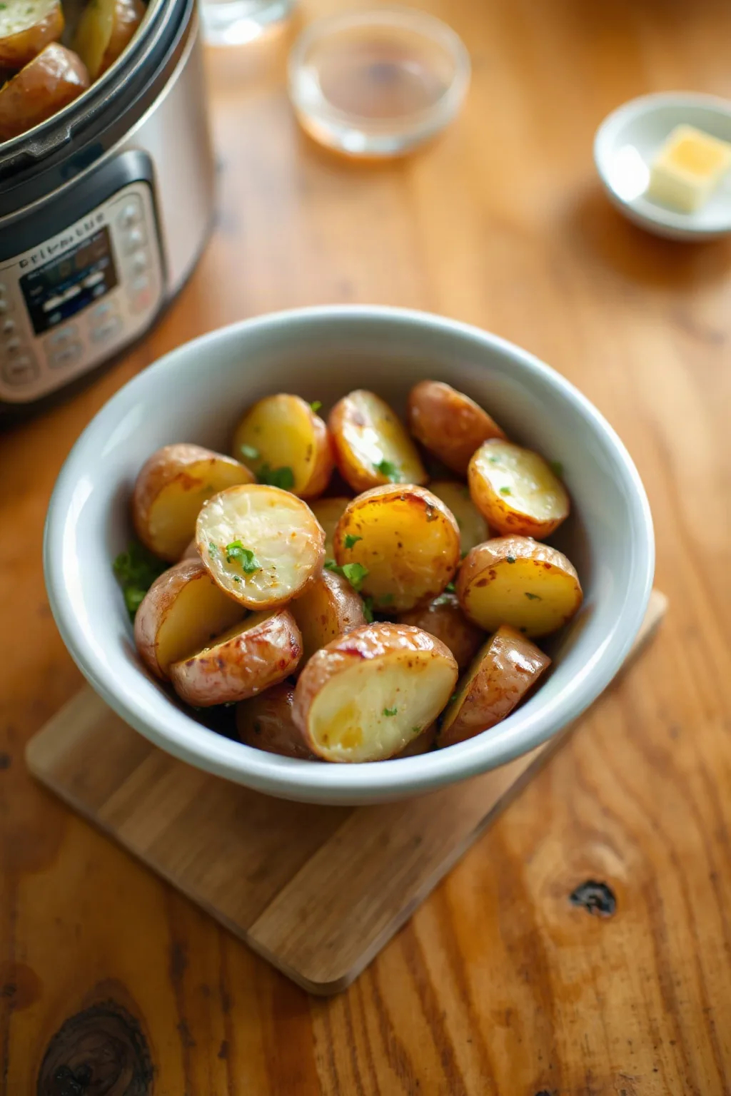 Papas Asadas al Ajo en Olla Instantánea