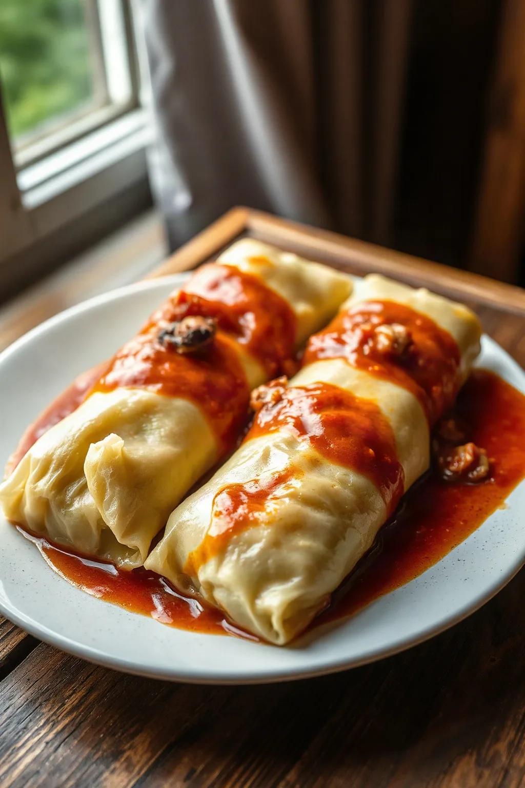 Auténticos Rollos de Col Rellenos Eslovacos
