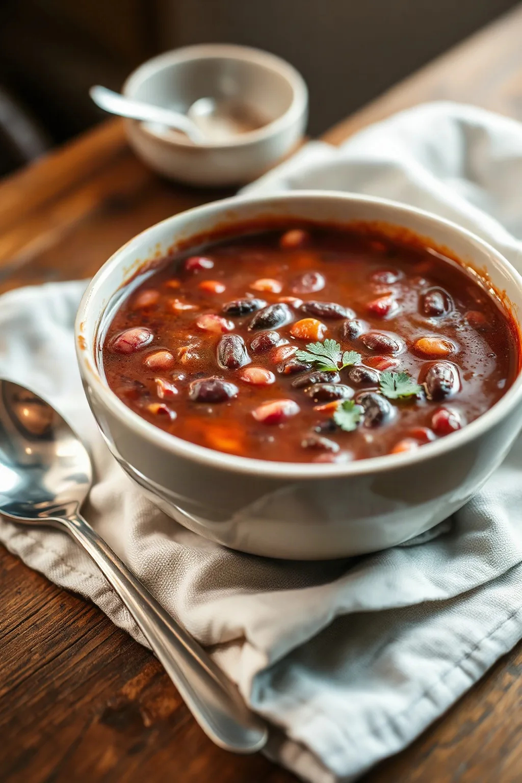 Soupe Riche aux Haricots Noirs et Rouges