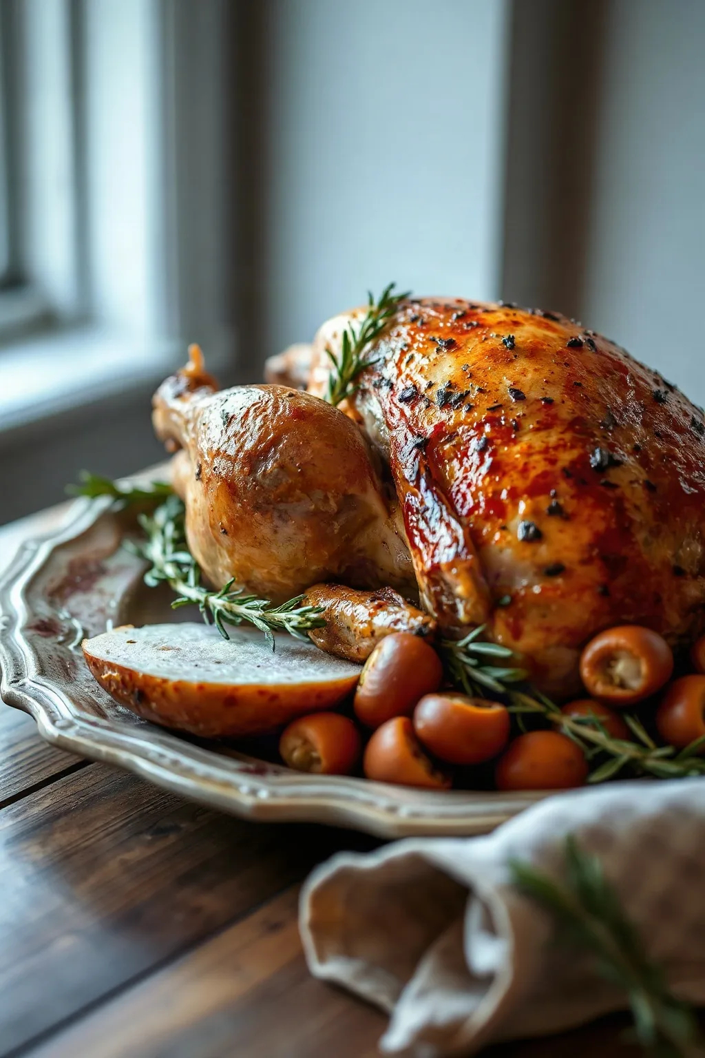 Pavo Asado con Romero Perfecto