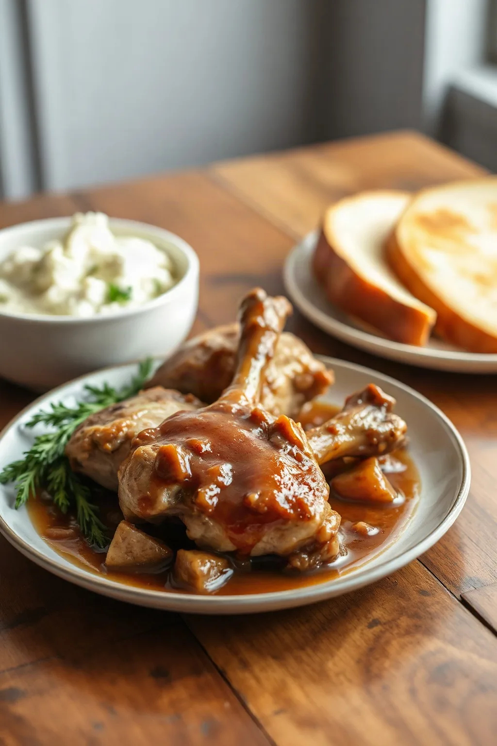Cuisses de dinde en sauce brune savoureuse