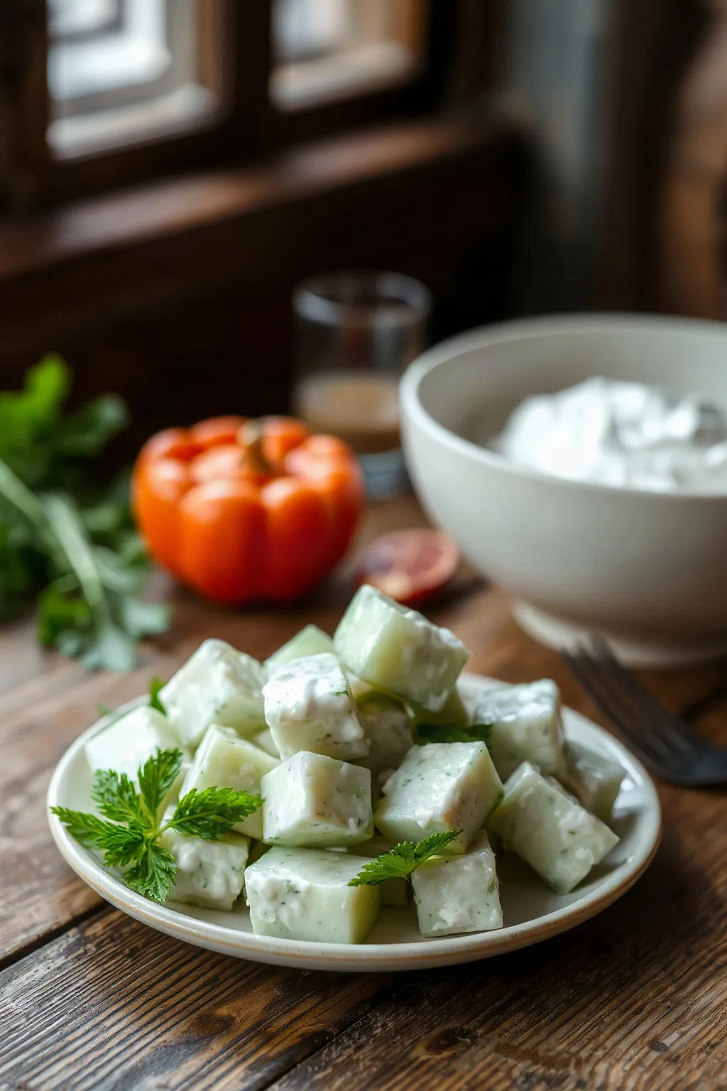 Salade de Concombres Rafraîchissante à l'Aneth et au Yogourt