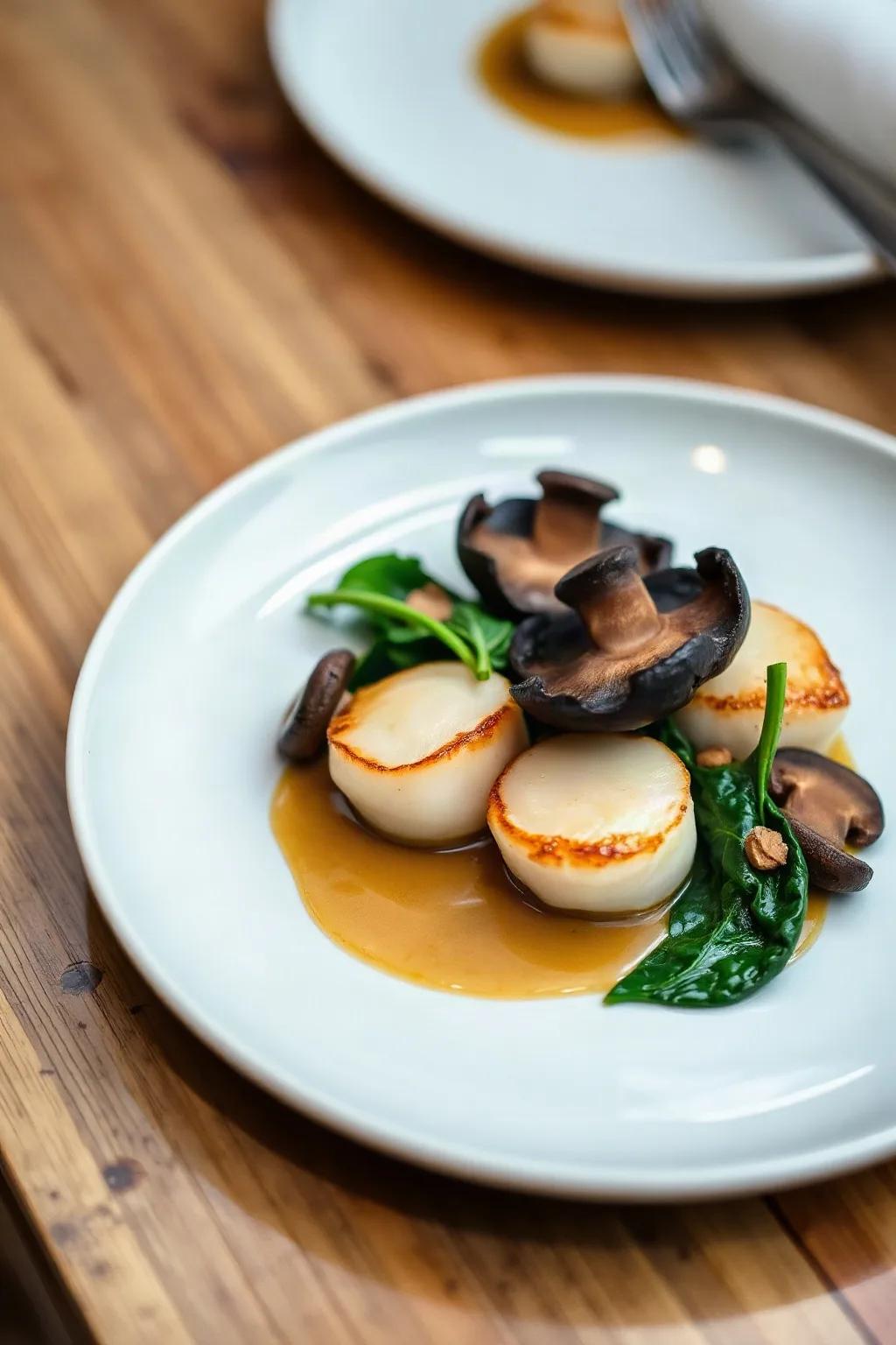 Sous Vide Bay Scallops with Soy Ginger Espuma
