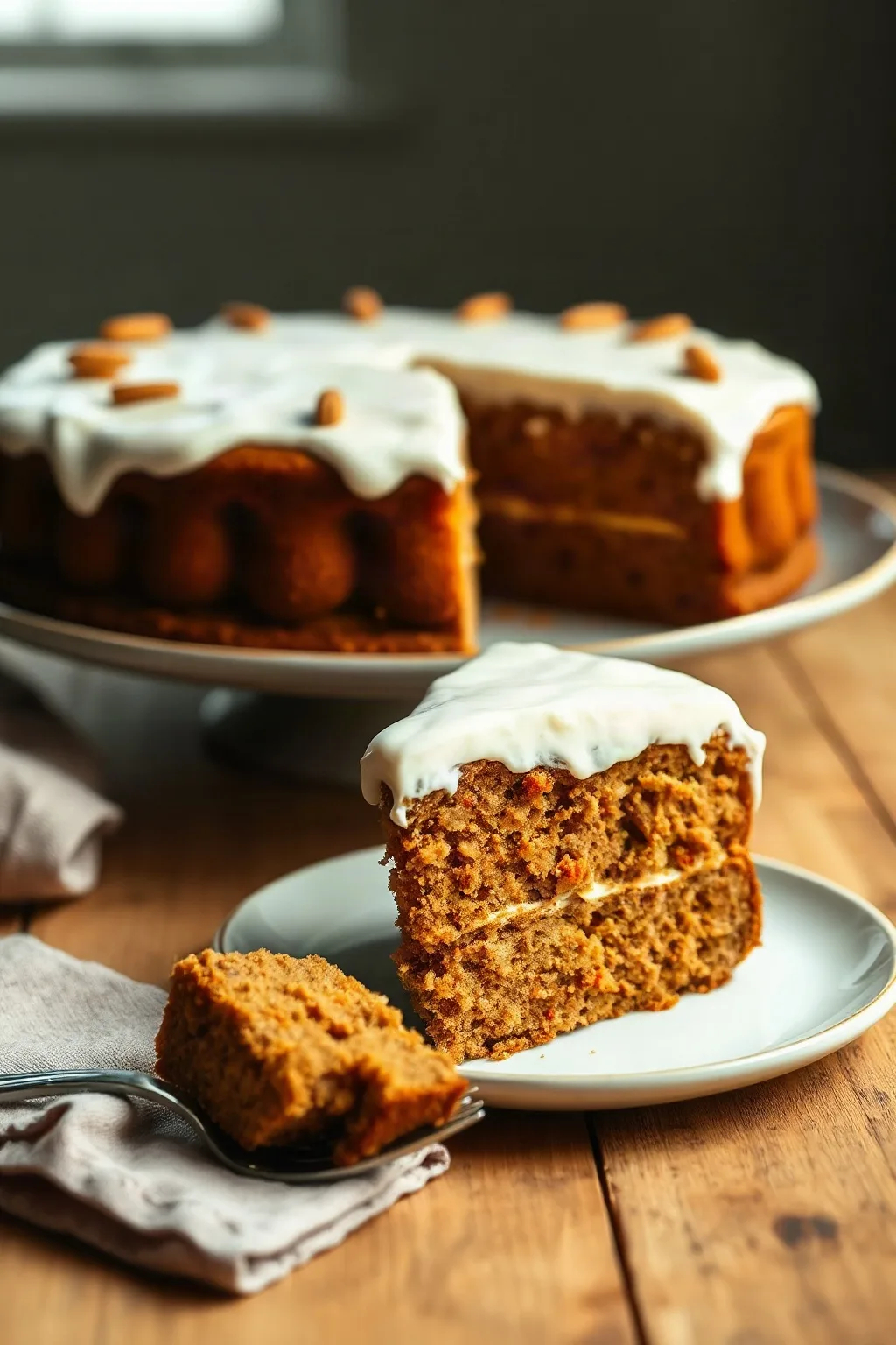 Gâteau aux carottes sans gluten et végan