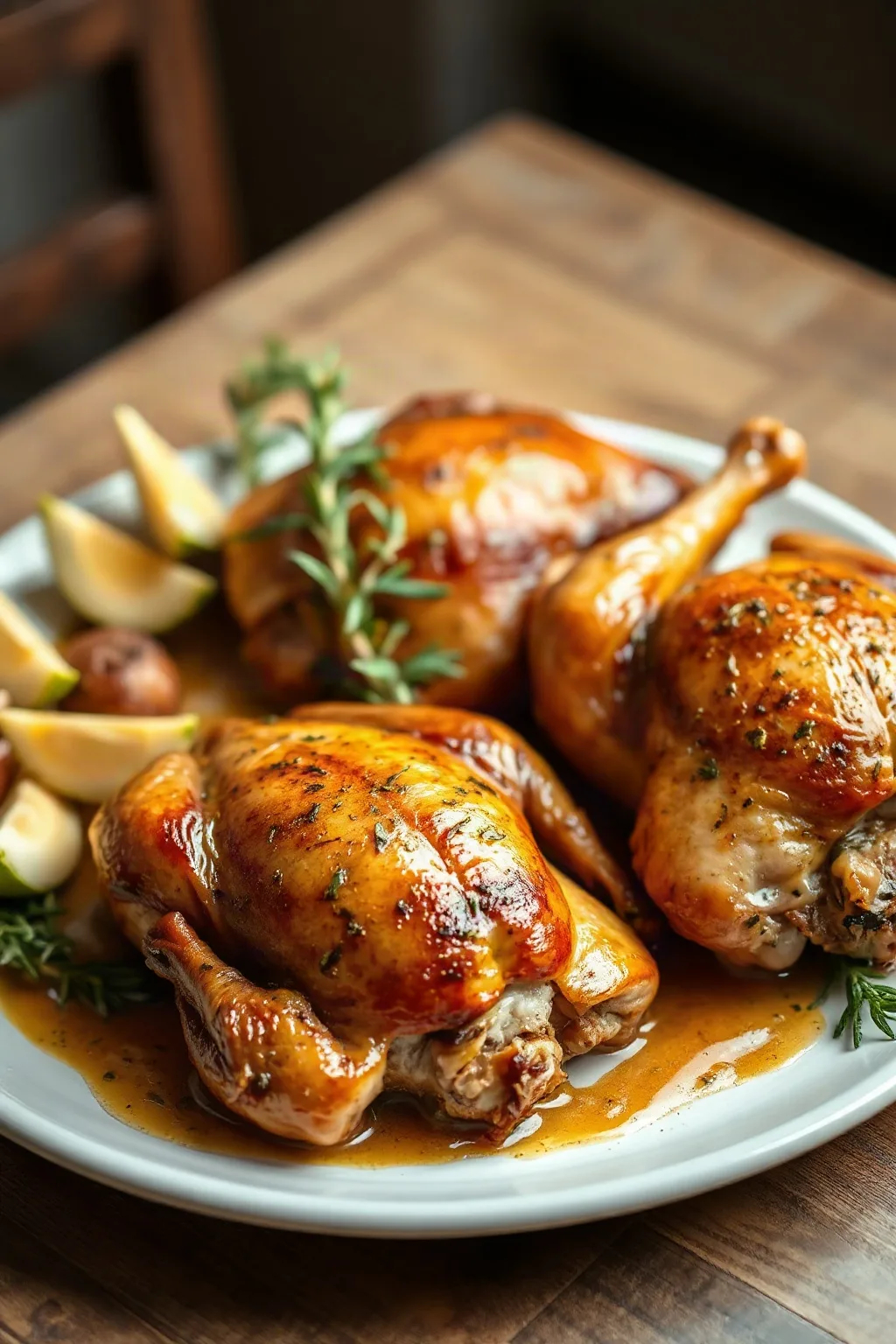 Pollitos de Cornualles con Ajo y Romero