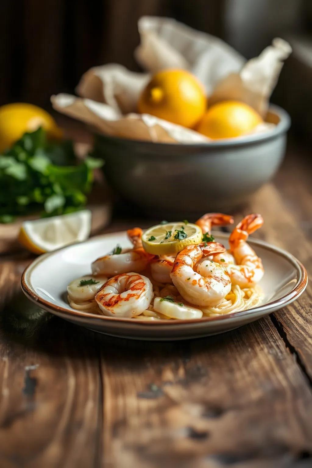 Grilled Shrimp Scampi with Lemon and Garlic