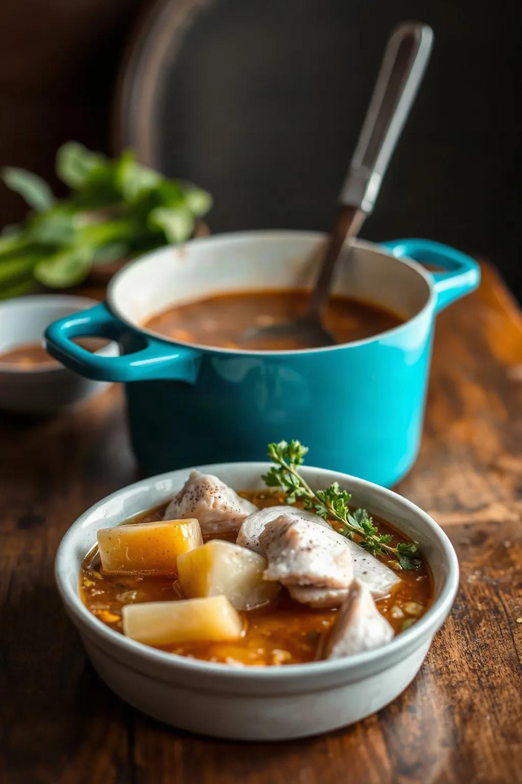 Leftover Turkey Stock