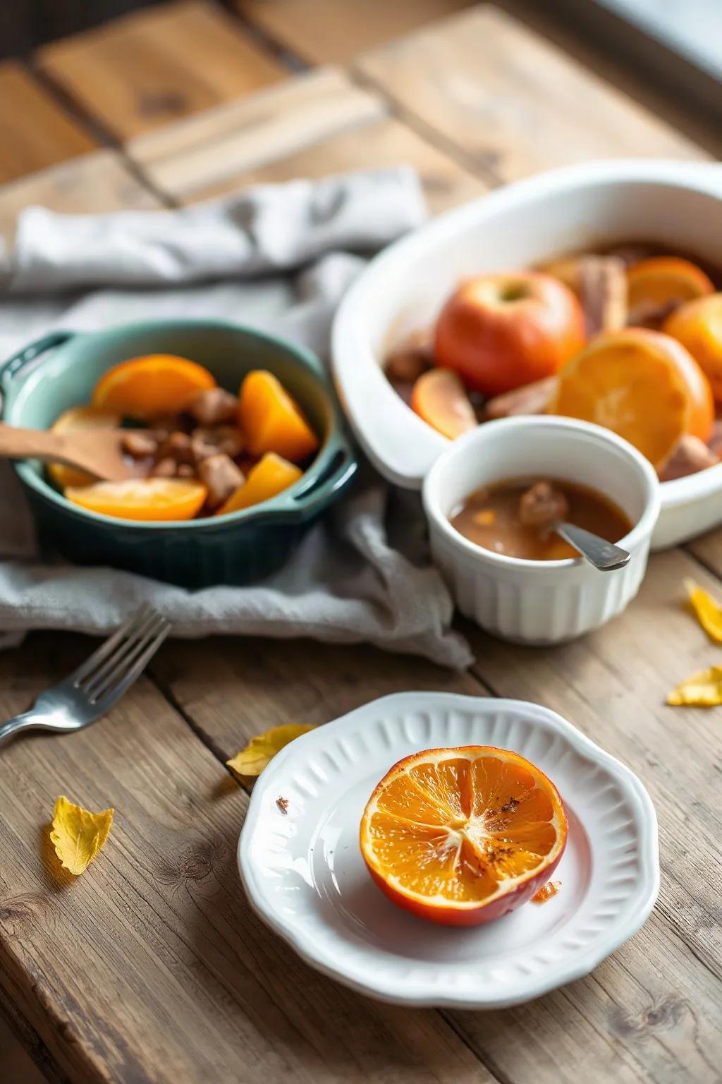 Baked Spiced Apples and Oranges