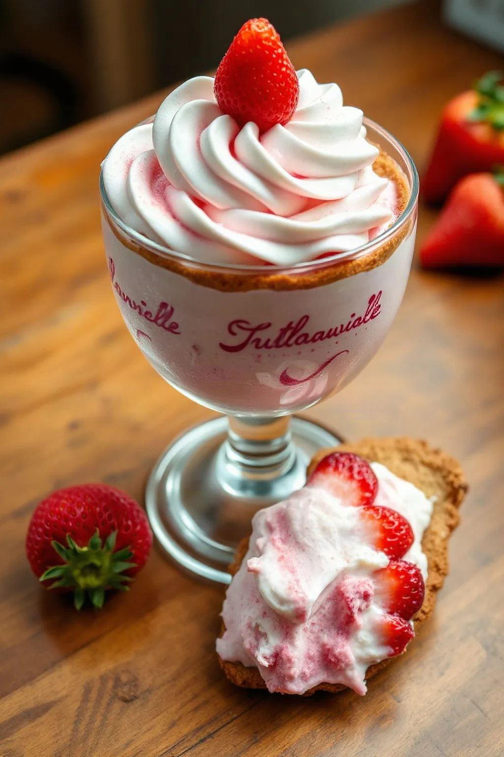 Délice de Tarte Glacée aux Fraises