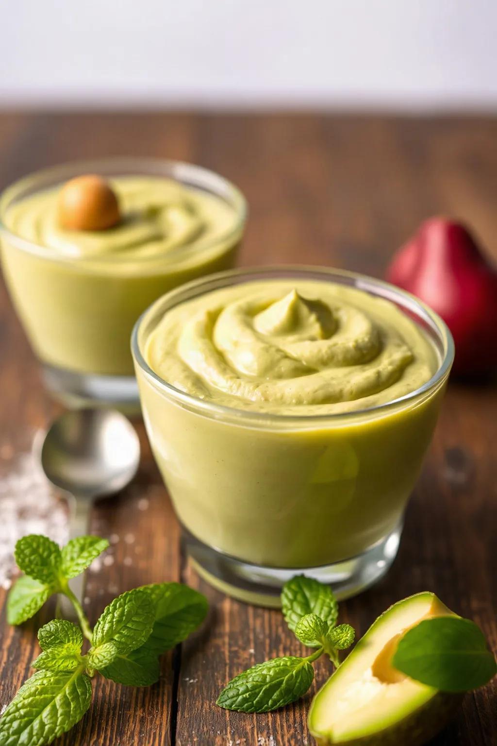 Mousse à l'avocat crémeuse