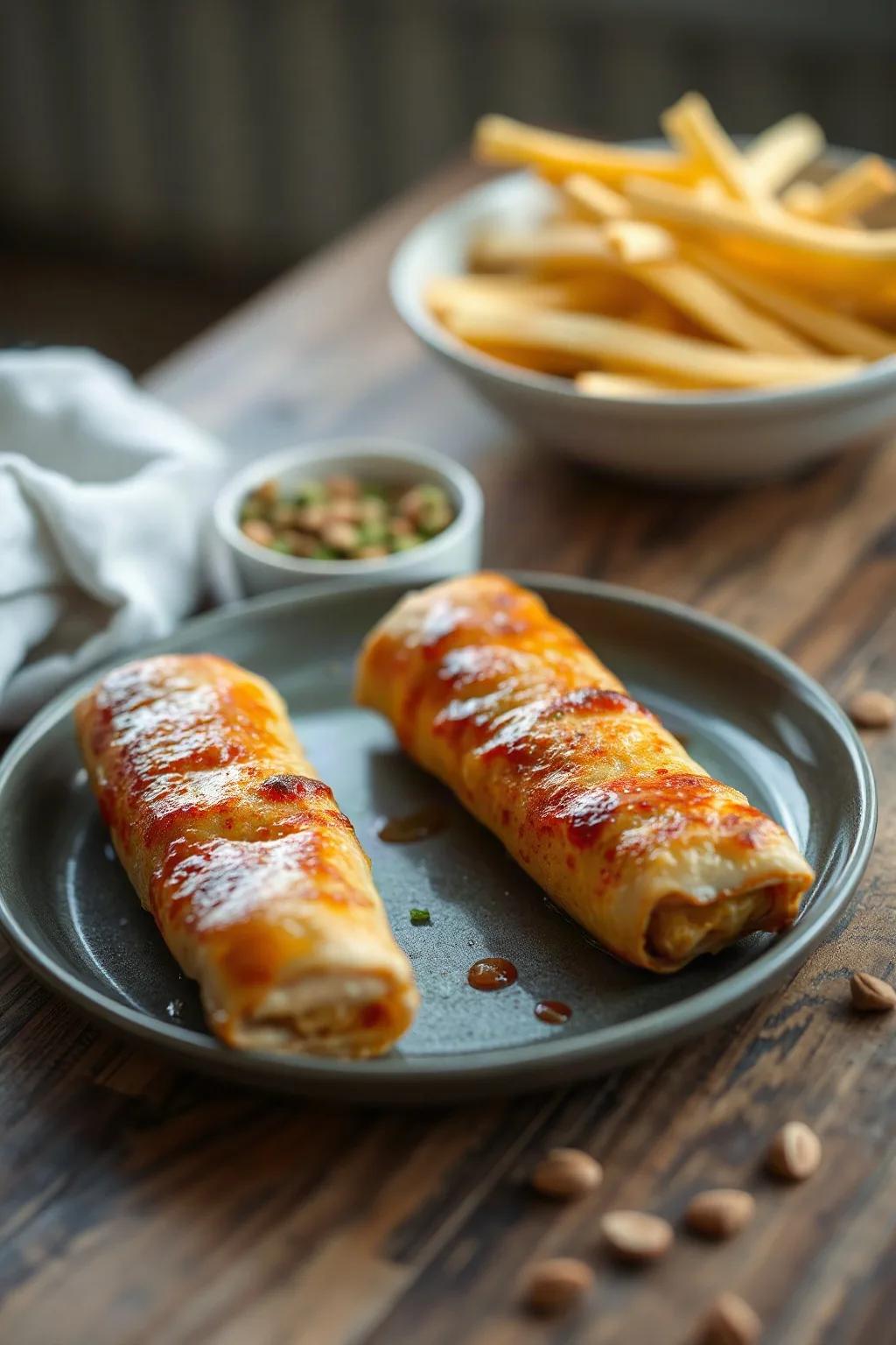 Rollitos de Pollo con Ajo y Queso