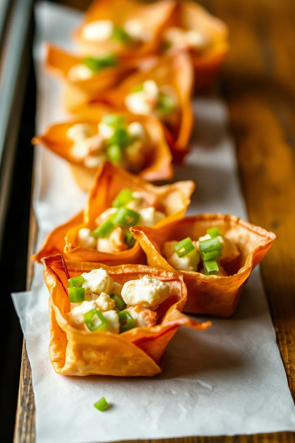 Aperitivos Crujientes de Masa Won Ton