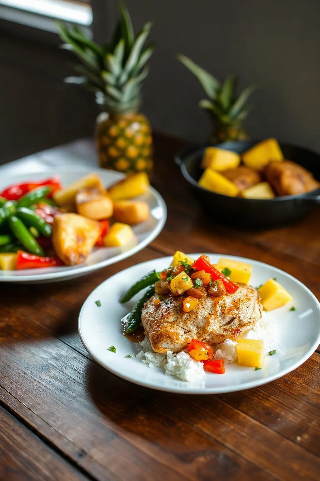 Poulet Hawaïen avec Ananas et Poivrons