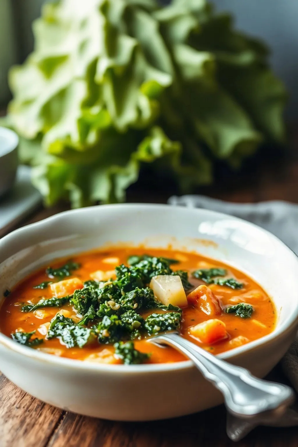 Soupe réconfortante au chou frisé et chou