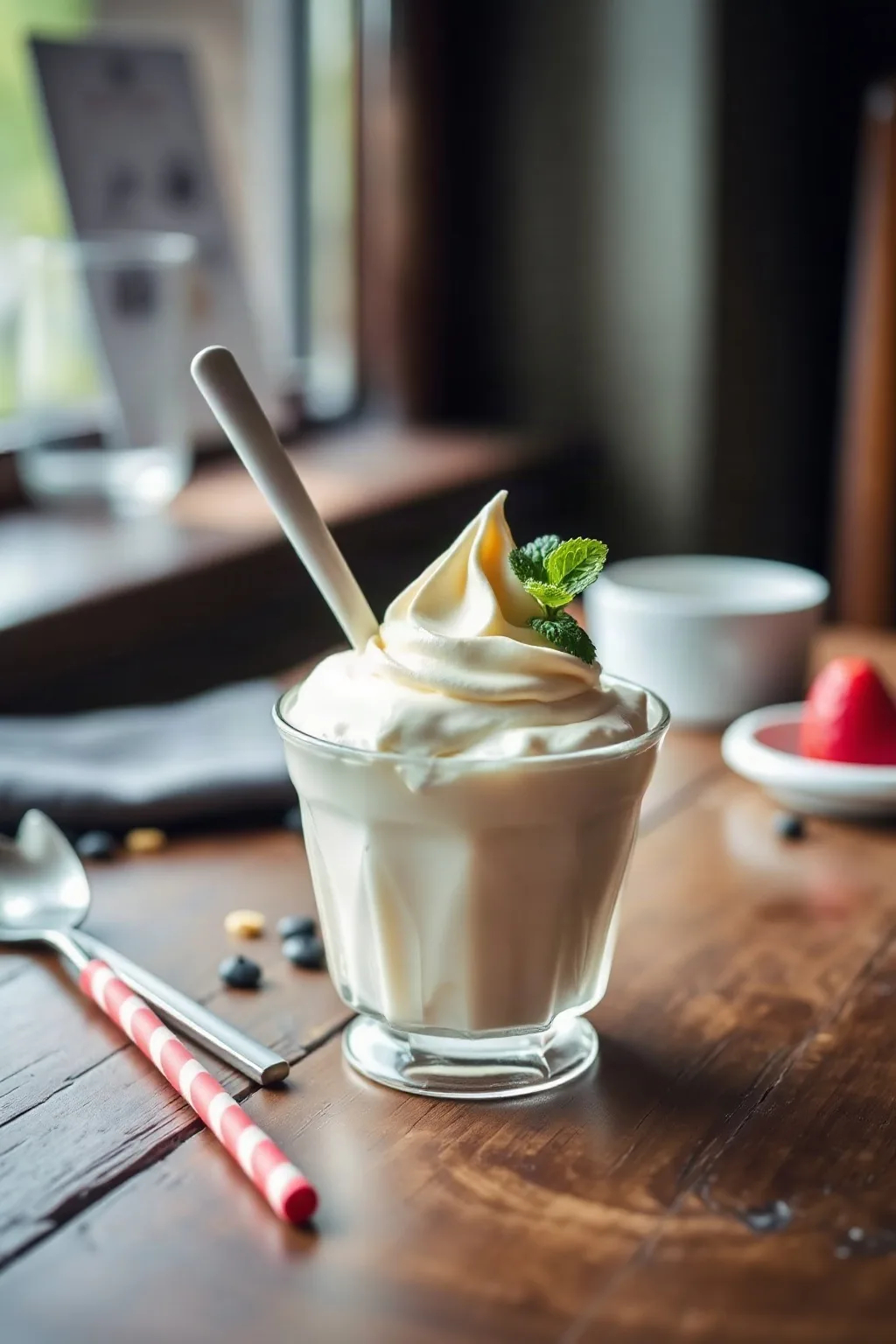 Yogourt glacé à la vanille crémeux