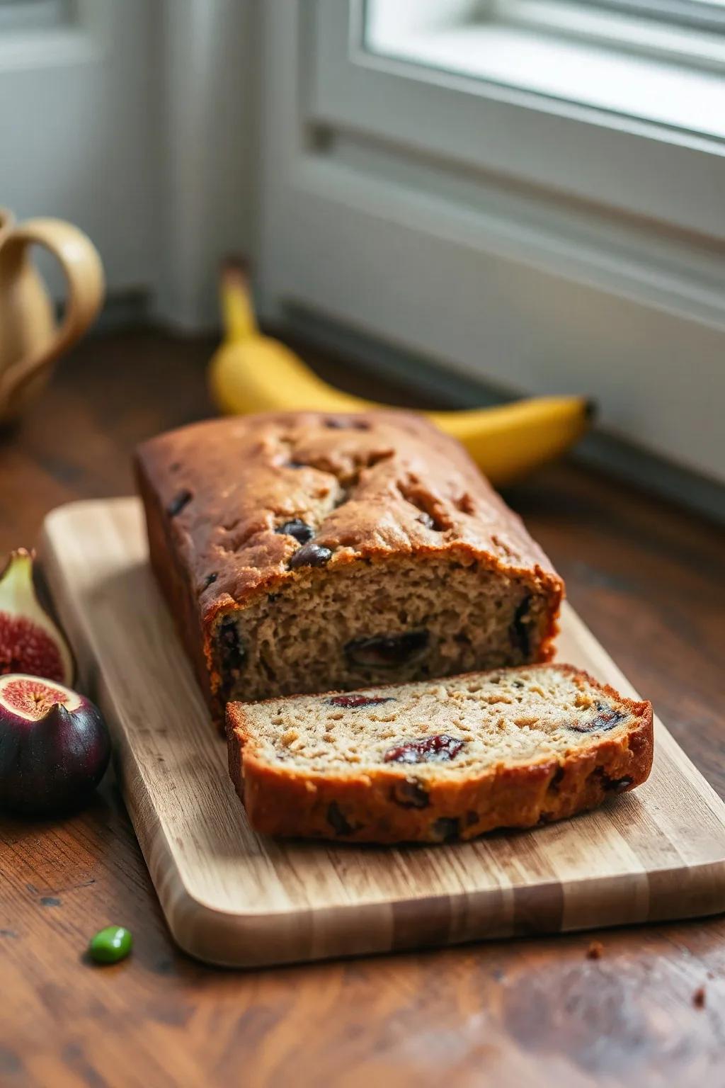 Moist Fig and Banana Loaf