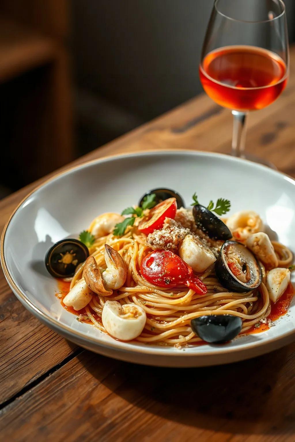 Spaghettis aux fruits de mer