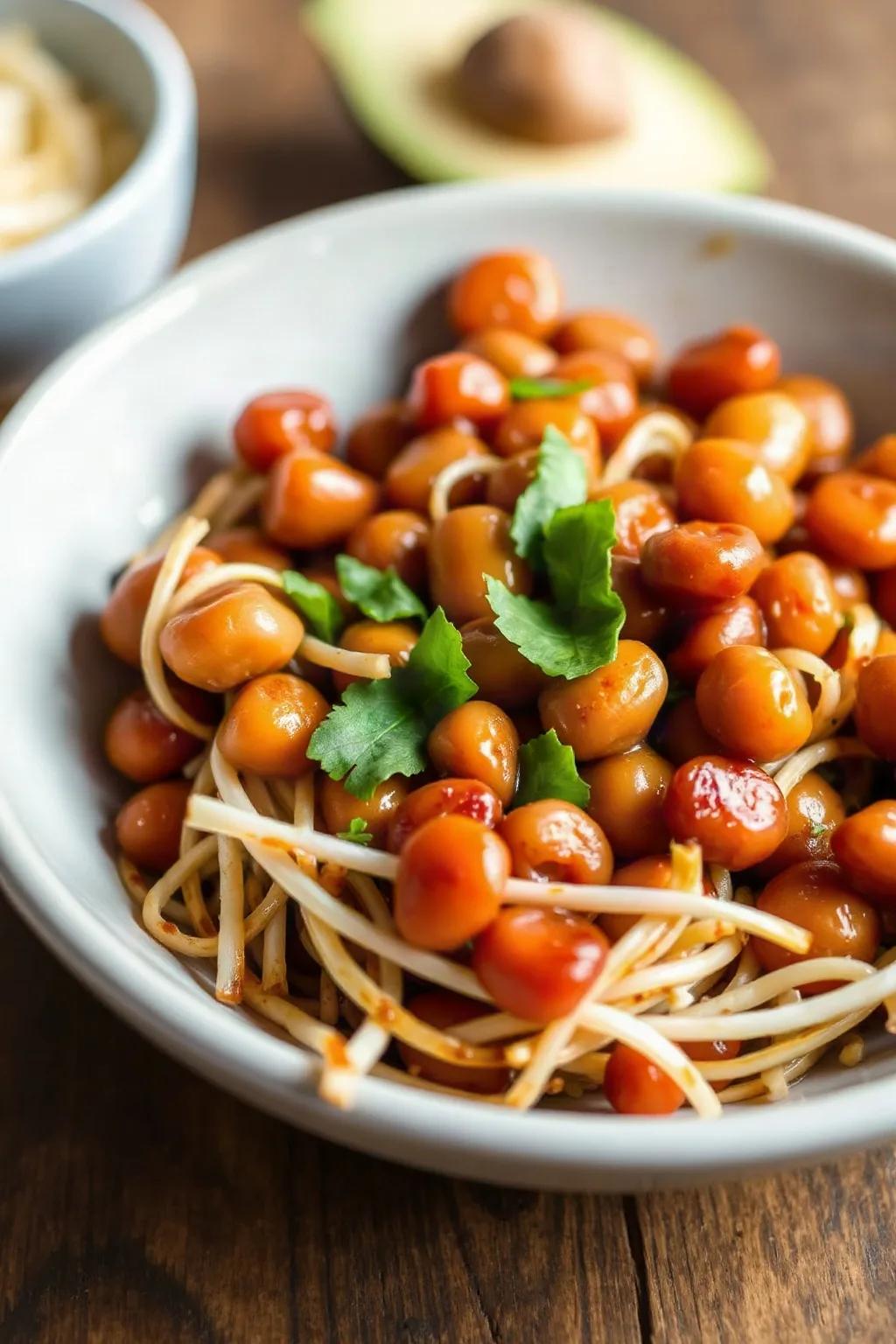 Quick Marinated Sprouted Beans