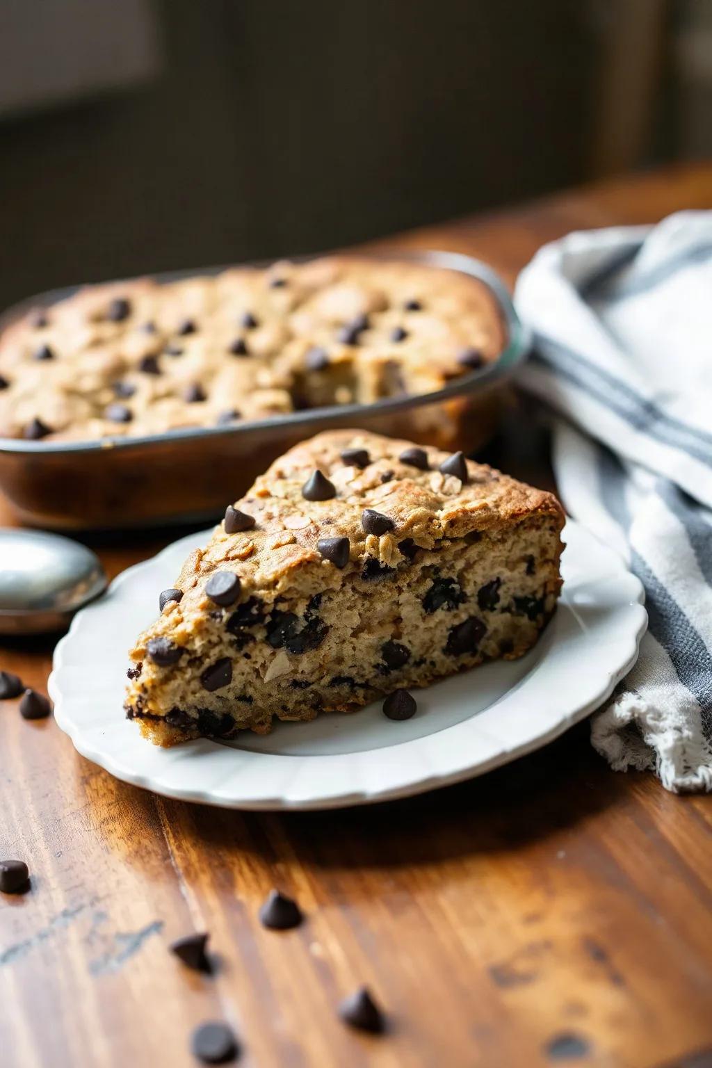 Oat and Chocolate Chip Cake