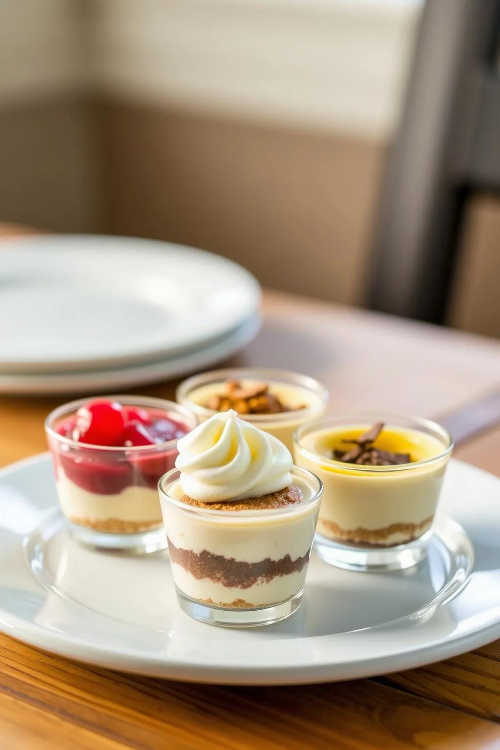 Coupes de Dessert Individuelles Préparées à l'Avance