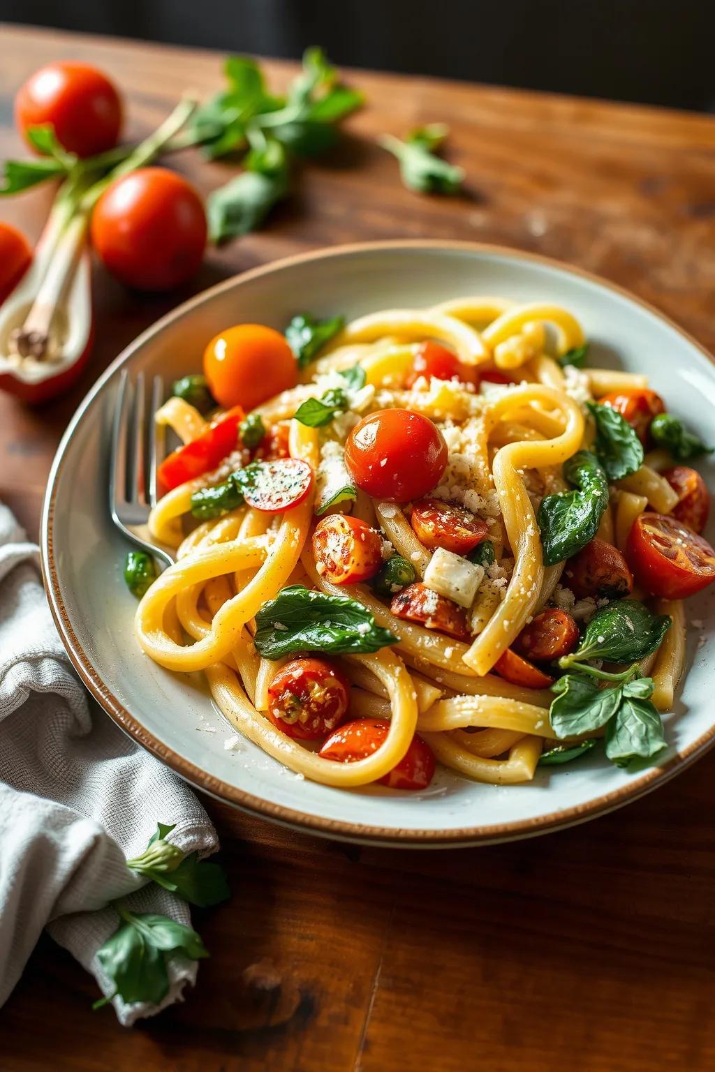 Penne Primavera aux Légumes de Printemps