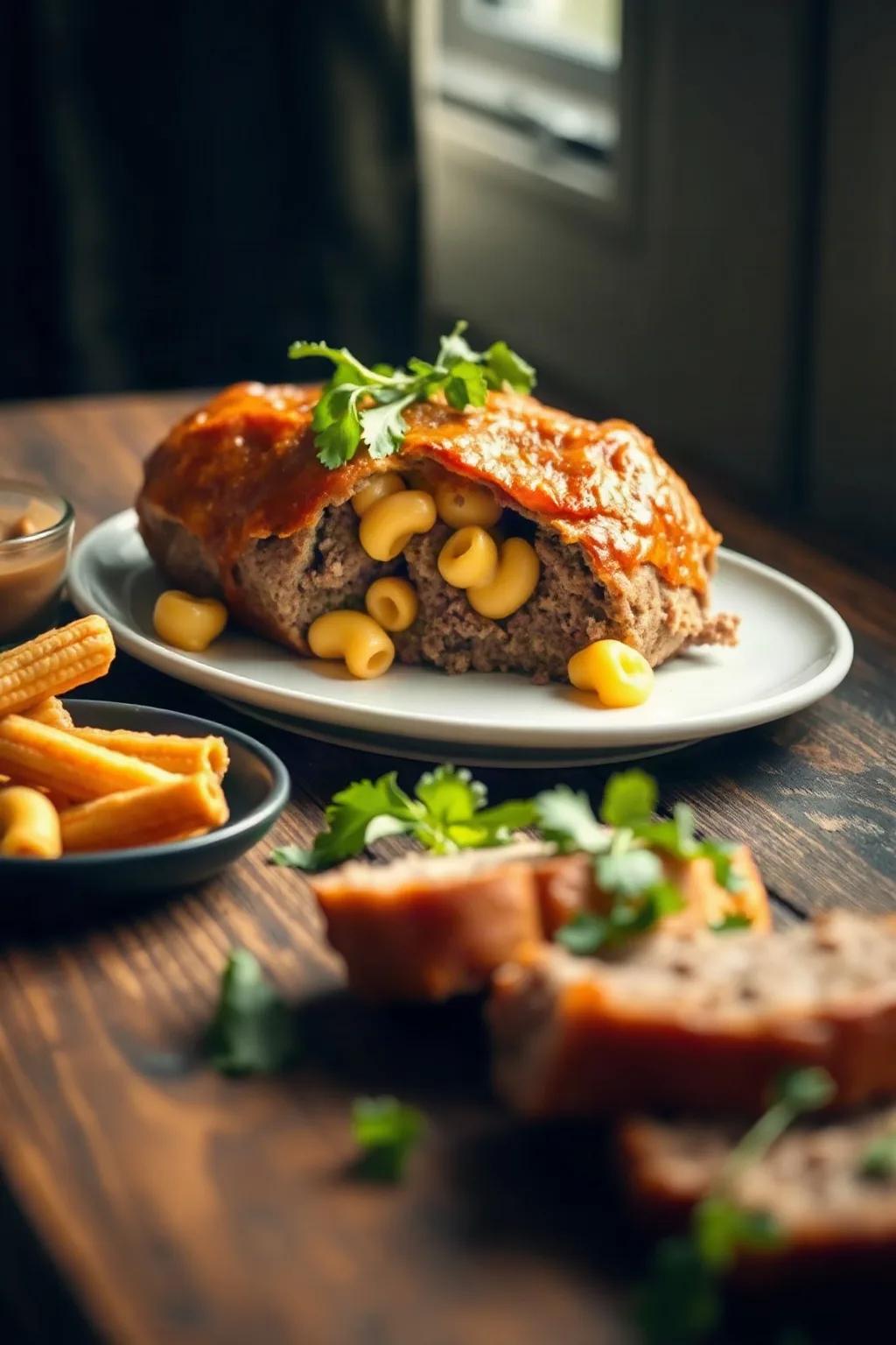 Mac and Cheese Stuffed Meatloaf