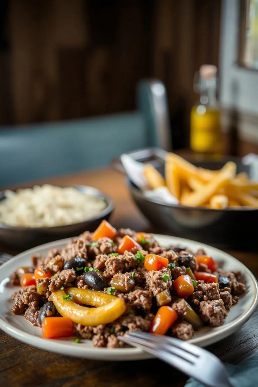 One-Pound Ground Beef Skillet Dinner
