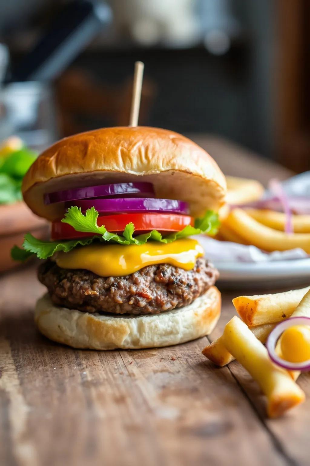 Receta de Hamburguesas Jugosas de Res y Cerdo
