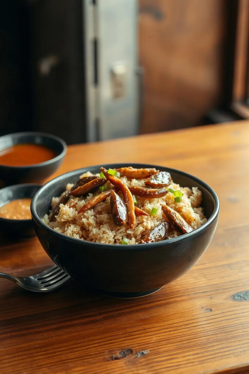 Arroz Frito con Salsa de Ostras