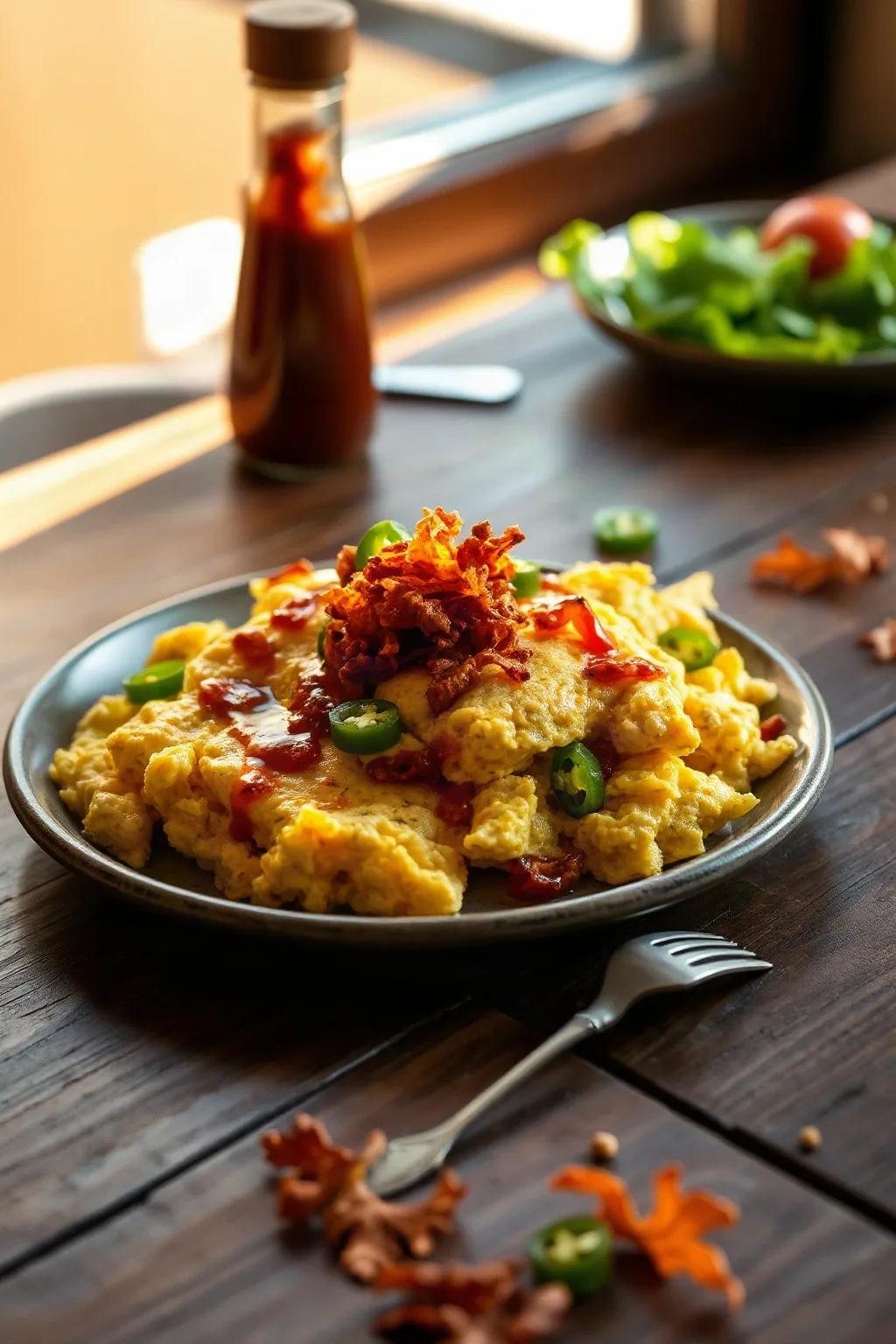 Spicy Scrambled Eggs with Jalapeño and Chili Crisp