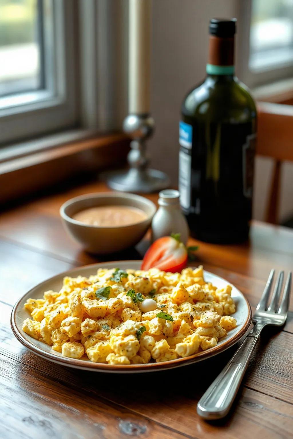 High-Protein Scrambled Eggs Breakfast Plate