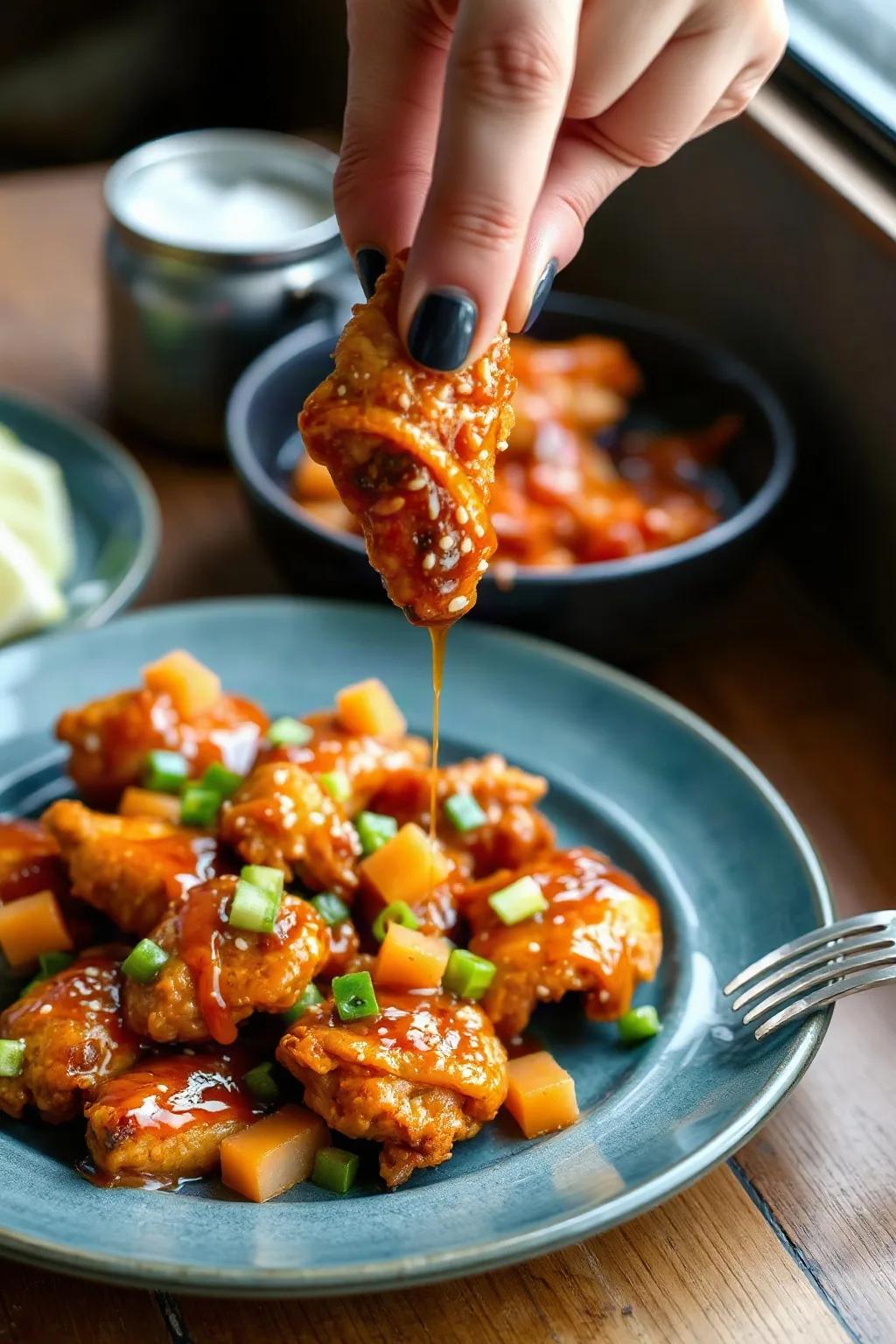Crispy Orange Chicken with Ginger Glaze