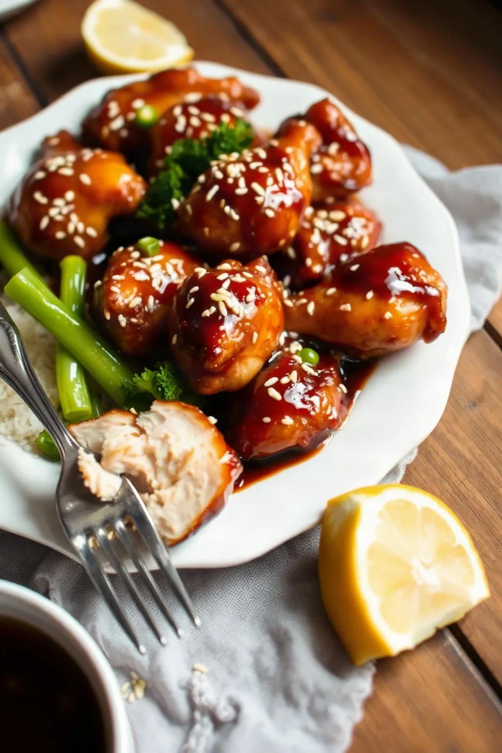 Crispy Sesame Chicken with Glaze