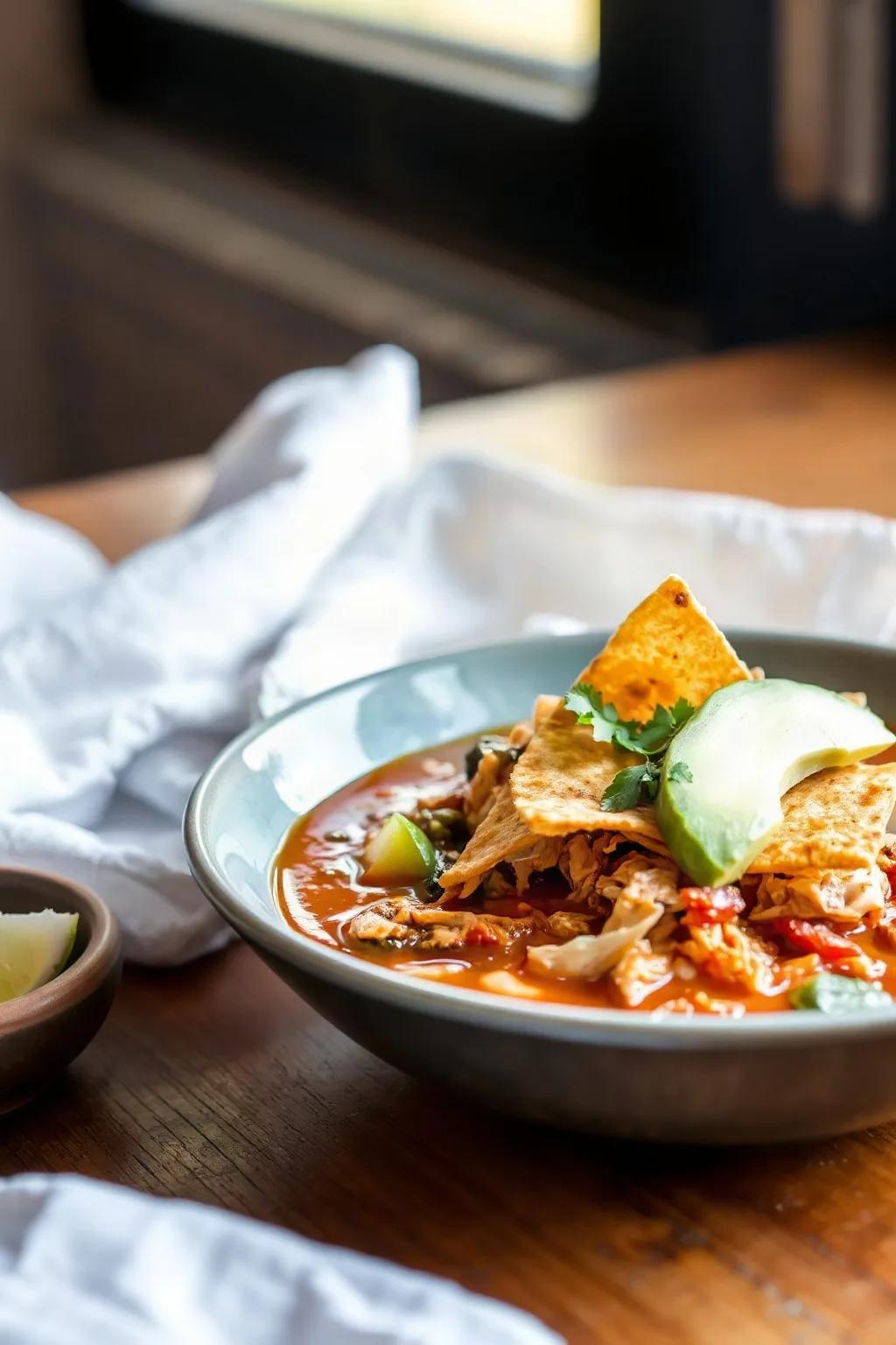 Recette de soupe tortilla au poulet classique