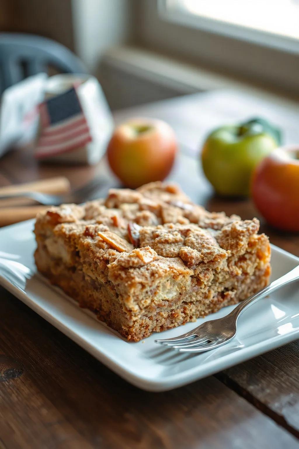 Moist Apple Cake with Brown Sugar Topping