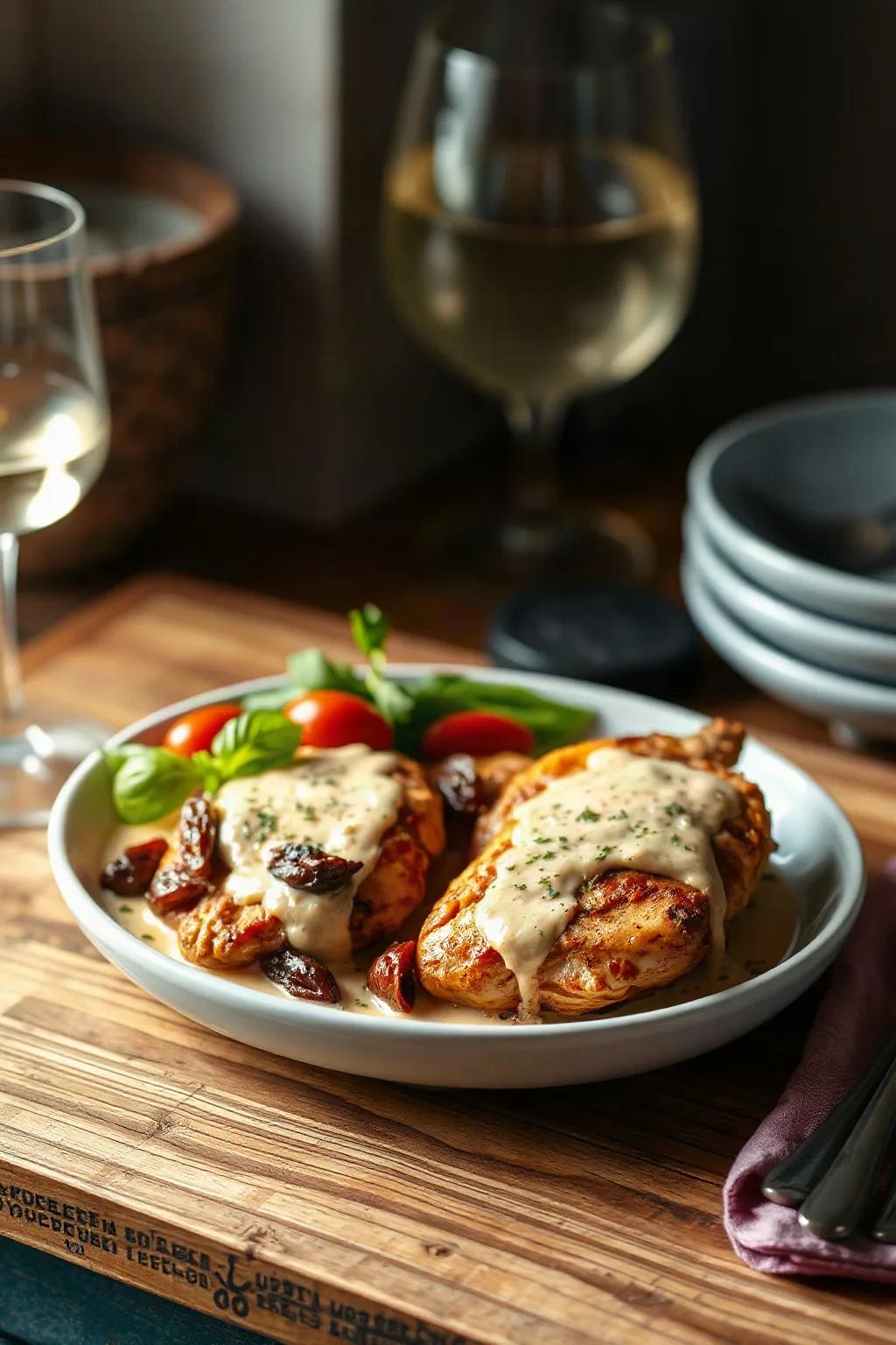 Creamy Tuscan Chicken with Sun-Dried Tomatoes