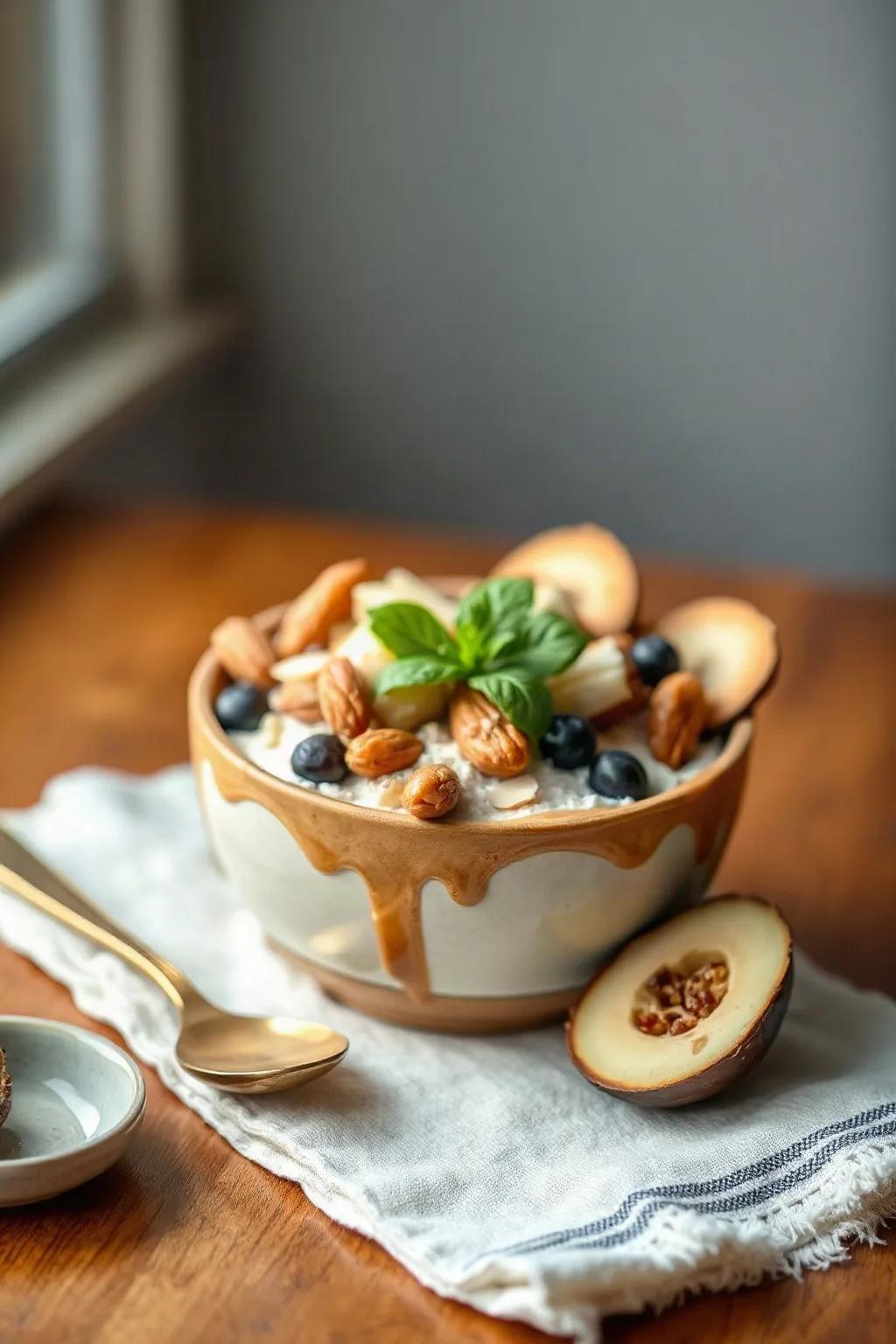 Almond Butter and Date Breakfast Bowl