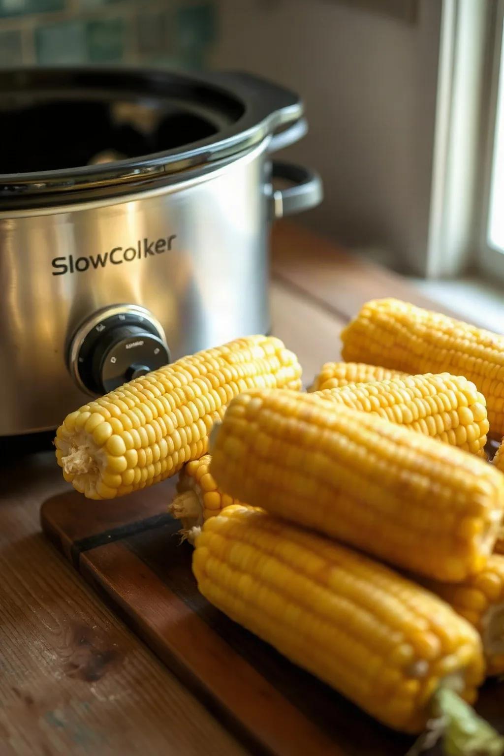 Slow Cooker Corn on the Cob for a Crowd