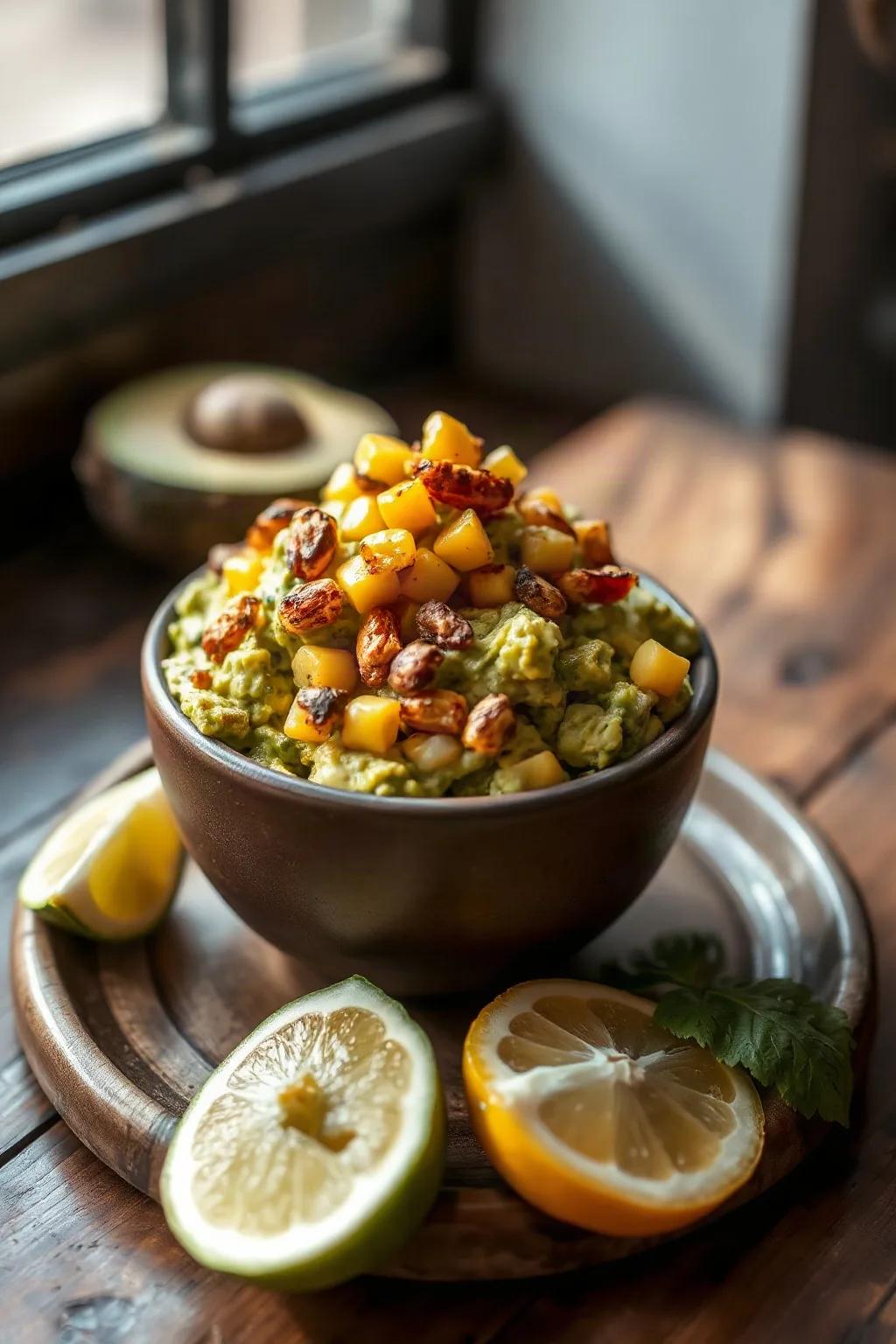 Guacamole con Maíz Tostado