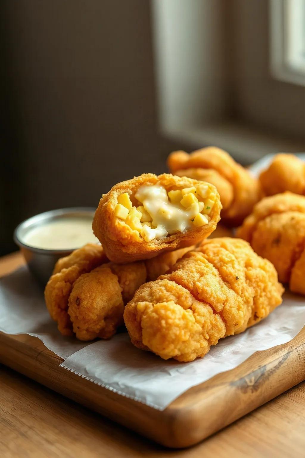 Crispy Fried Corn Nuggets